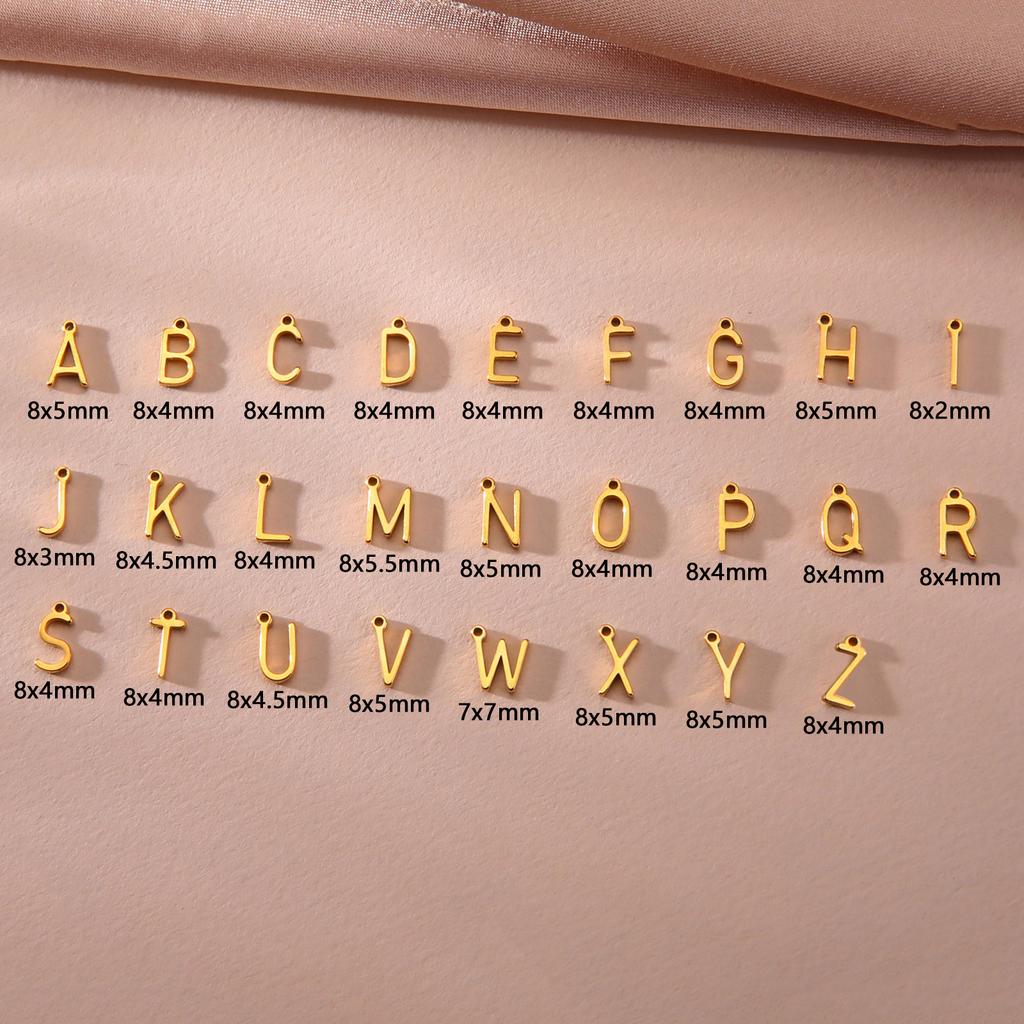 1 Stück 304 Edelstahl Mini-Buchstaben " A-Z " Anhänger Für Schmuckherstellung Initialen Alphabet/ Großbuchstaben Anhänger Armband Halskette DIY