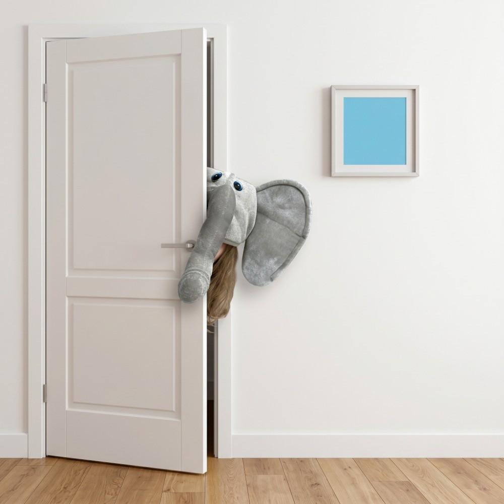 Cute Plush Animal Hat Cartoon Elephant Head Cover Gift Elephant Trunk Cap Carnivals