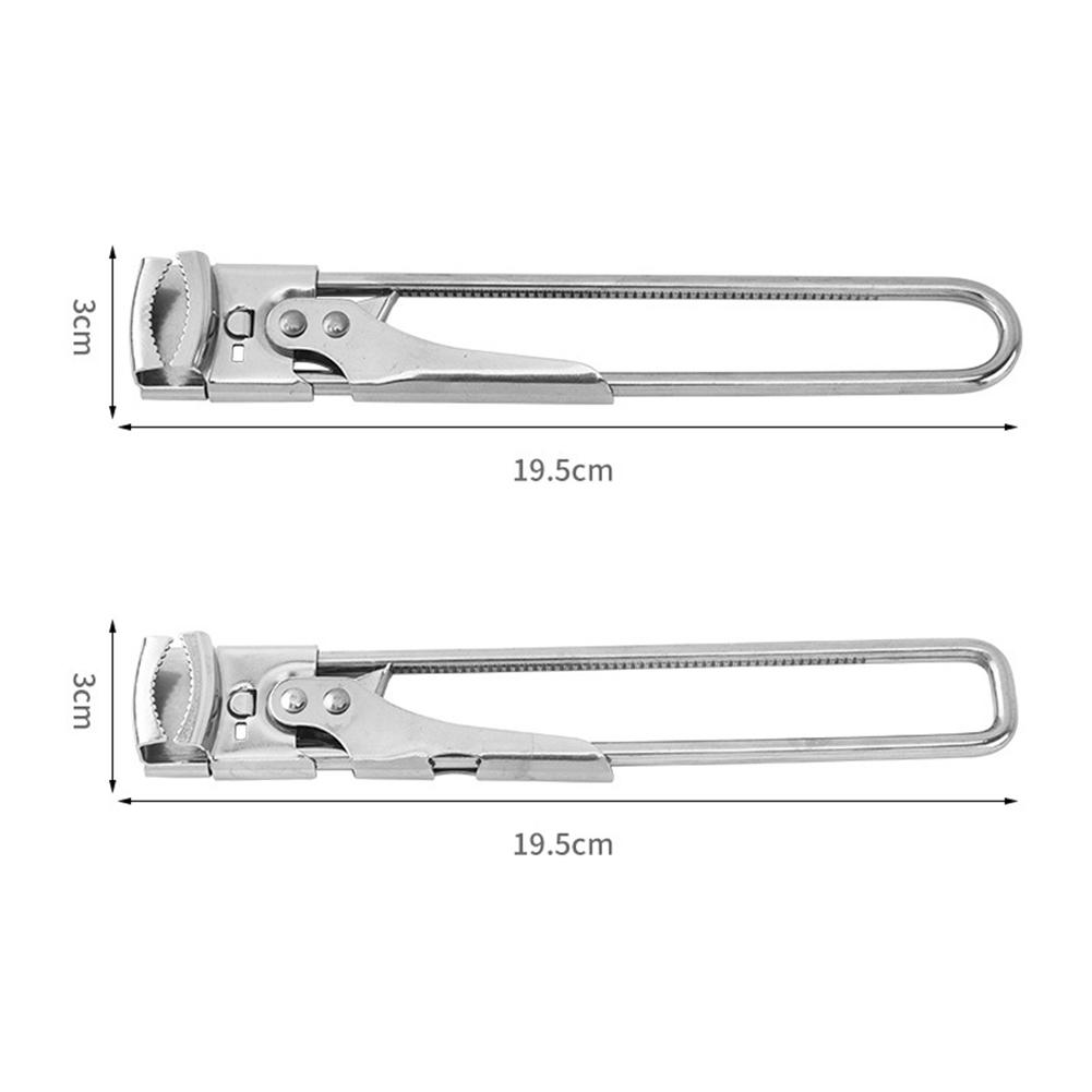 Stainless Steel Gripper Can Opener Multifunctional Adjustable Manual Jar Bottle Lid Opener Kitchen Accessories Tools