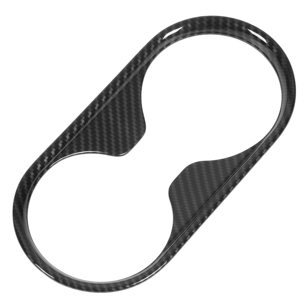 Carbon Fiber Style Cup Holder Cover Trim Car Interior Accessories Replacement for Ford Ranger T6 P375 2015‑2021