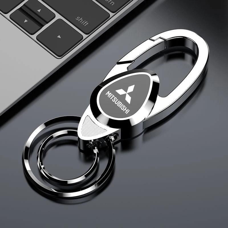 

Metal Car Emblem Keychain For Mitsubishi Outlander Lancer ASX Anti-loss Keyring Auto Logo Key Chain Interior Accessories серебряный