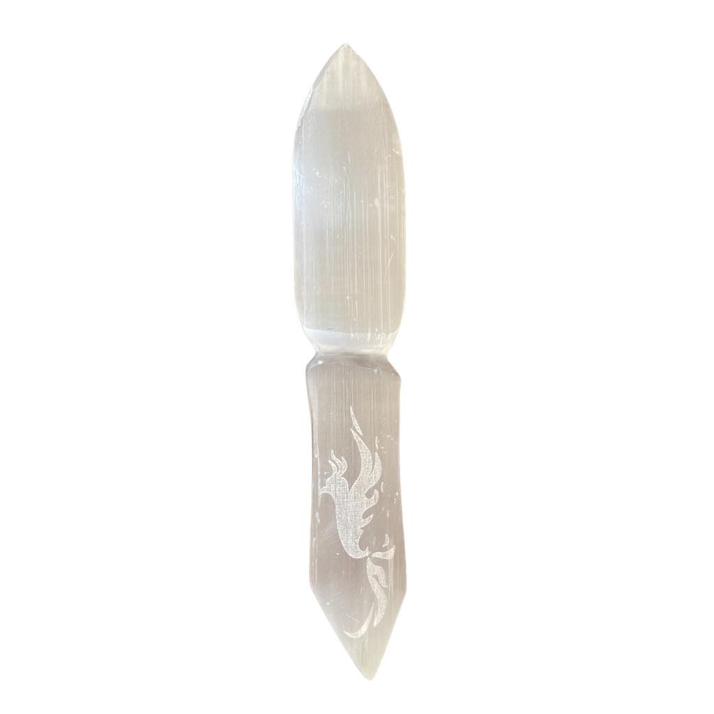Selenite Crystal Ritual Knife Athame