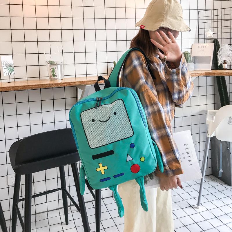 Adventure Live Treasure Funny Robot Backpack Tide Japanese Cute Dumb Adventure Soft Girl Second Dimensional Student School Bag