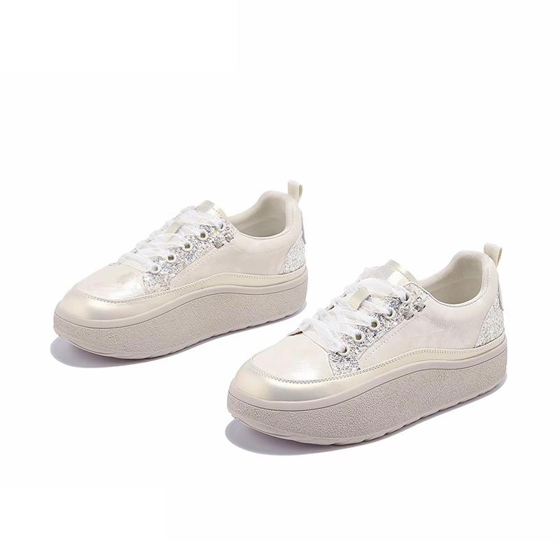 

Popular little white shoes women s spring and summer new thick-soled heightening shoes casual versatile board shoes fashion women s shoes trend 35
