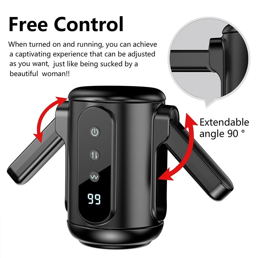 Automatic Male Masturbator for Men, Telescopic Vibration with Real Vagina Pocket Pussy, Penis Oral Toy for Adults 18+