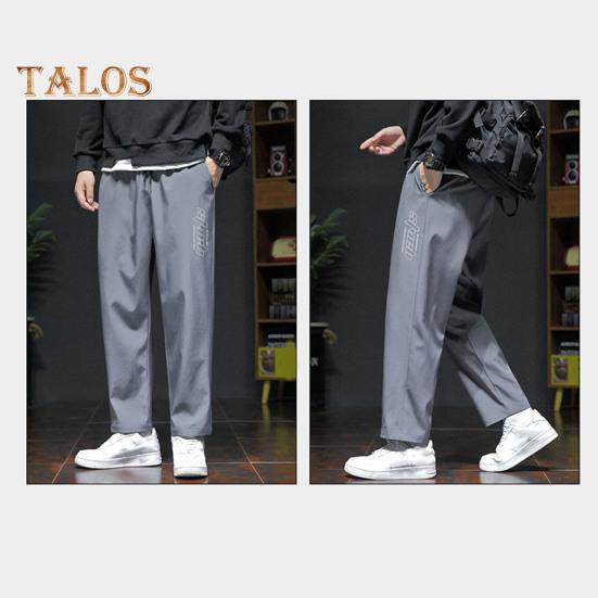Pantaloni Bărbați Primăvară Toamnă cu Buzunare Laterale Șnur Talie Elastică Picior Larg Pantaloni Subțiri Culoare Solidă Largi Stil Stradal Sport Pantaloni pentru Muncă Zilnic