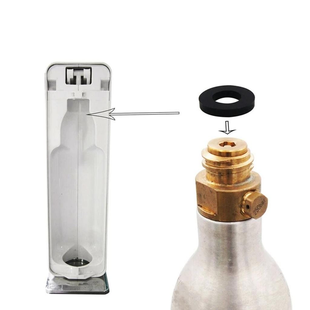 Set med 5 O-ringar Sodamaskins cylinderbyte Kolsyreapparater Packningar Ringar Silikonmaterial för Sodavattenmaskiner