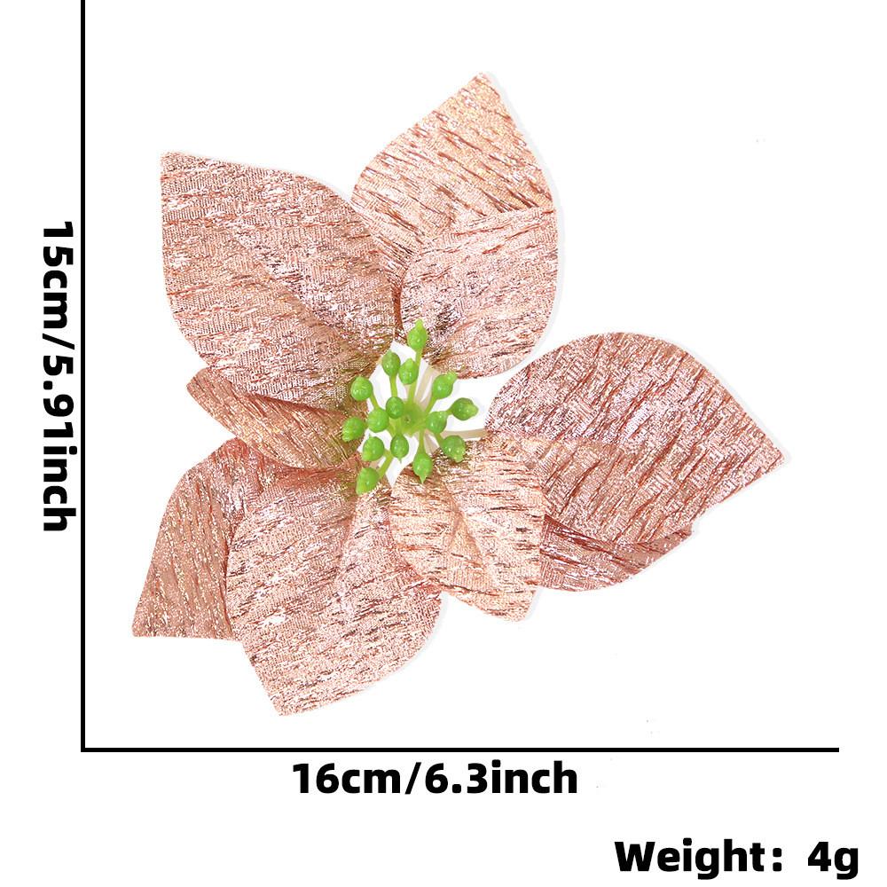 Elegant 16cm Assorted Colors Plastic Christmas Flower For Stylish Holiday Decor And Parties