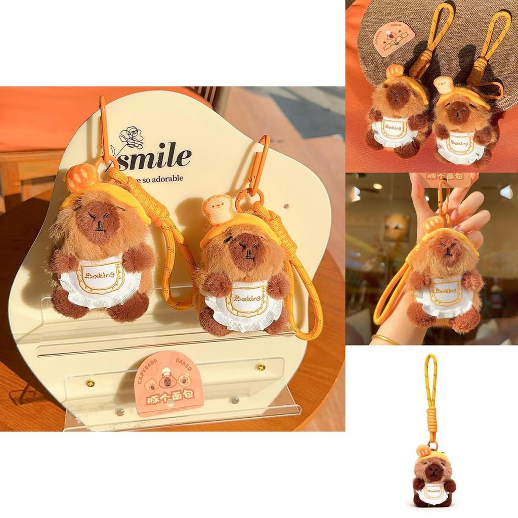 Toast Bread Hairband Capybara Plush Keychain For Kids And Fans