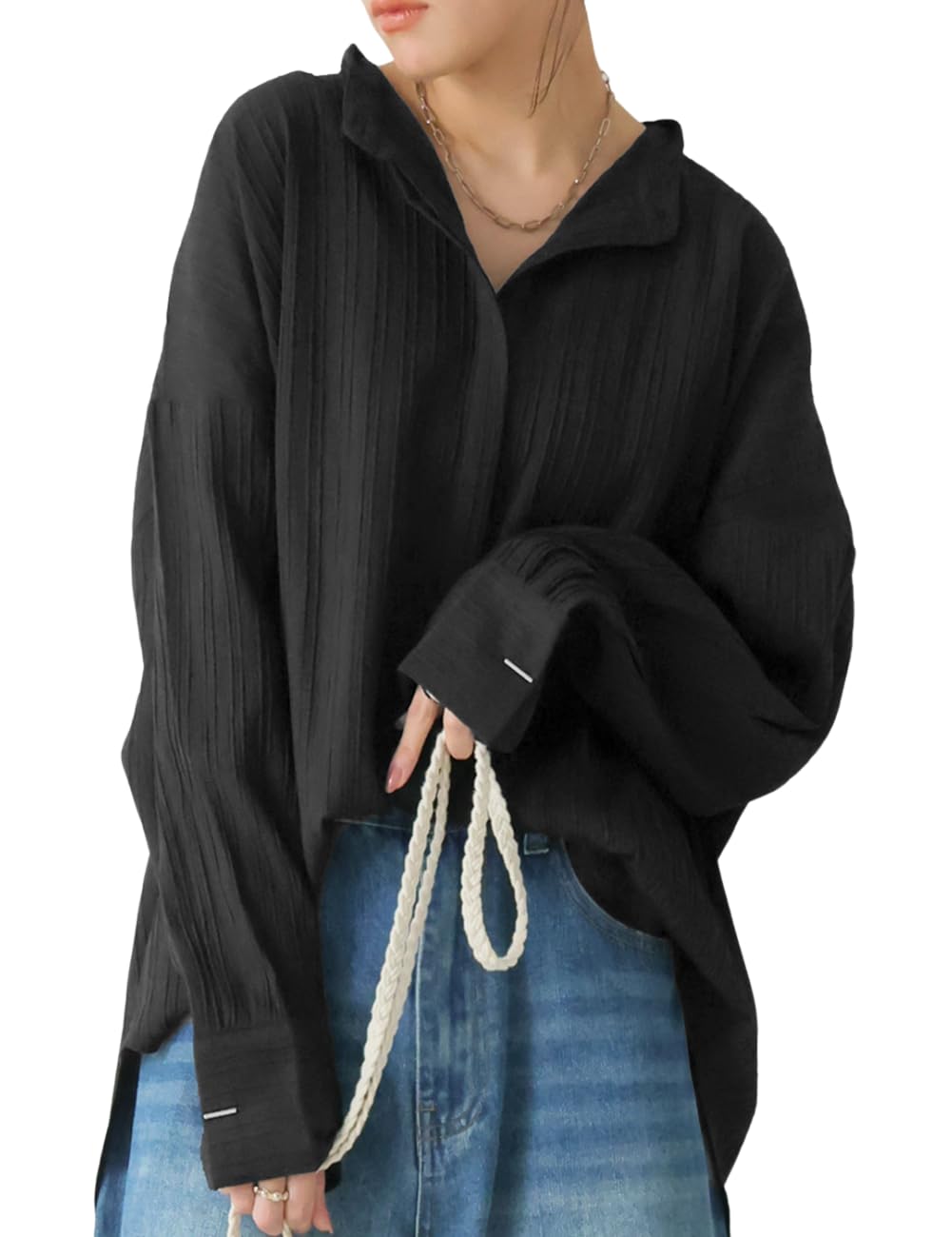 

Antiqua Women s Silver Button Shirt, Long Sleeve, PK-01288, One Size 05, Black