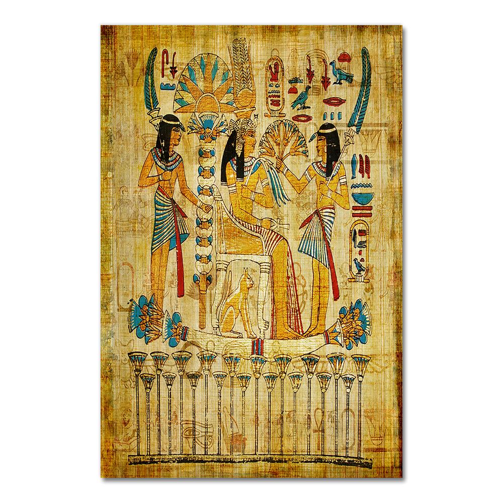Retro ägyptische Landschaft Wandbild für Wohnzimmer religiöse Malerei Leinwand Kunst Poster und Drucke Heimdekoration ohne Rahmen