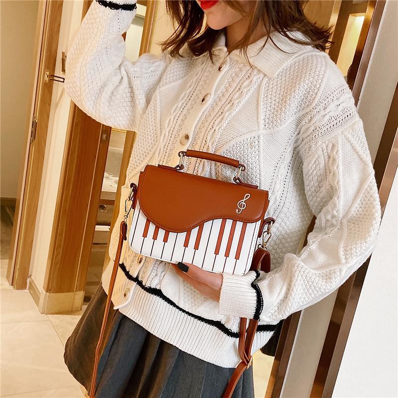 Korean Piano Design Women Shoulder Bags PU Leather Messenger Bag Handbag Fashion Corssbody Bag Pocket Coin Purse Package