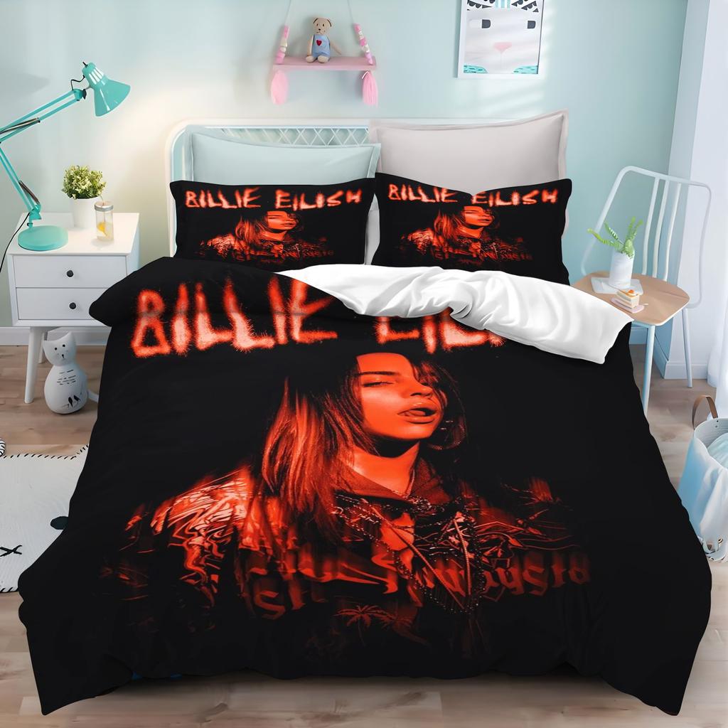 Billie Eilish Bedding Set 3D Print Duvet Cover Pillowcase Home Textile Bedroom Decor Bed Linen Quilt Cover