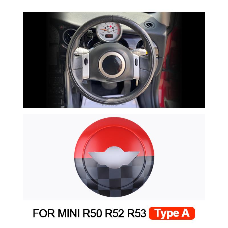 1PCS Car Steering Wheel Center Panel Car Sticker Night Jack For MINI Cooper R50 R52 R53 For Mini Cooper Interior Accessories