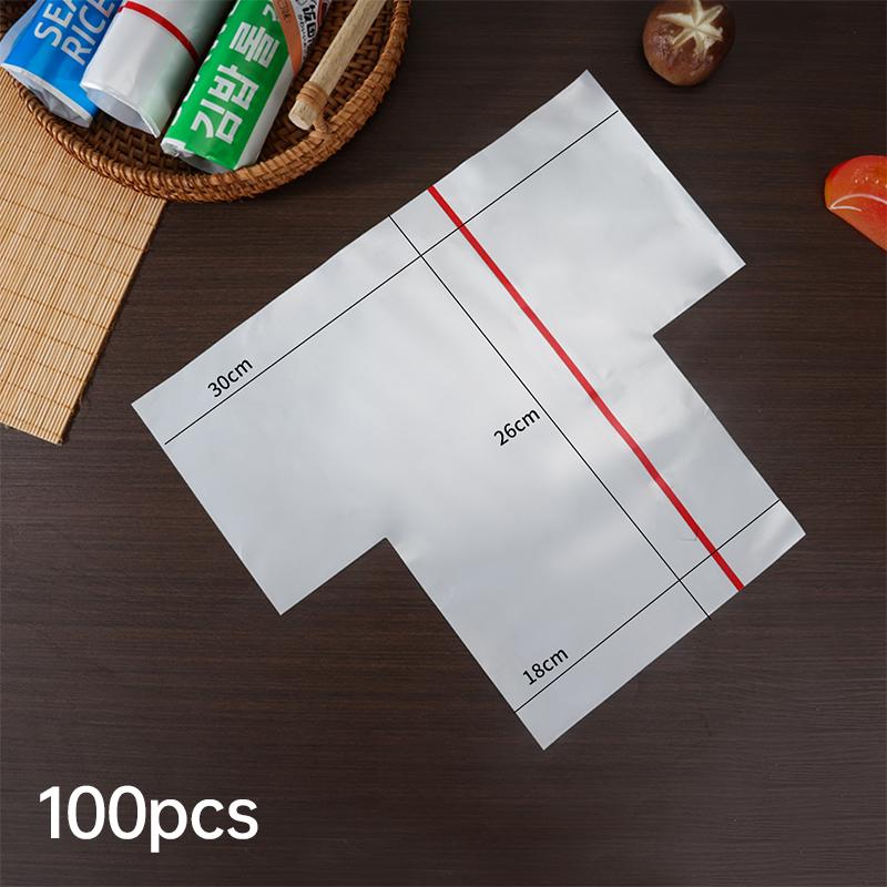 100 st Rispåsar för Sushirullar Koreansk Stil Nori Sjögräs Onigiri Sushipresentpåsar Lätt att Rivas Bärbar Barn Bento-tillbehör