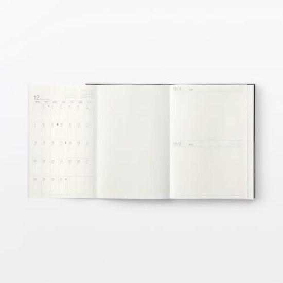 Muji Schedule Book Monthly Daily Starting December 2026 Monday Start A5 Black