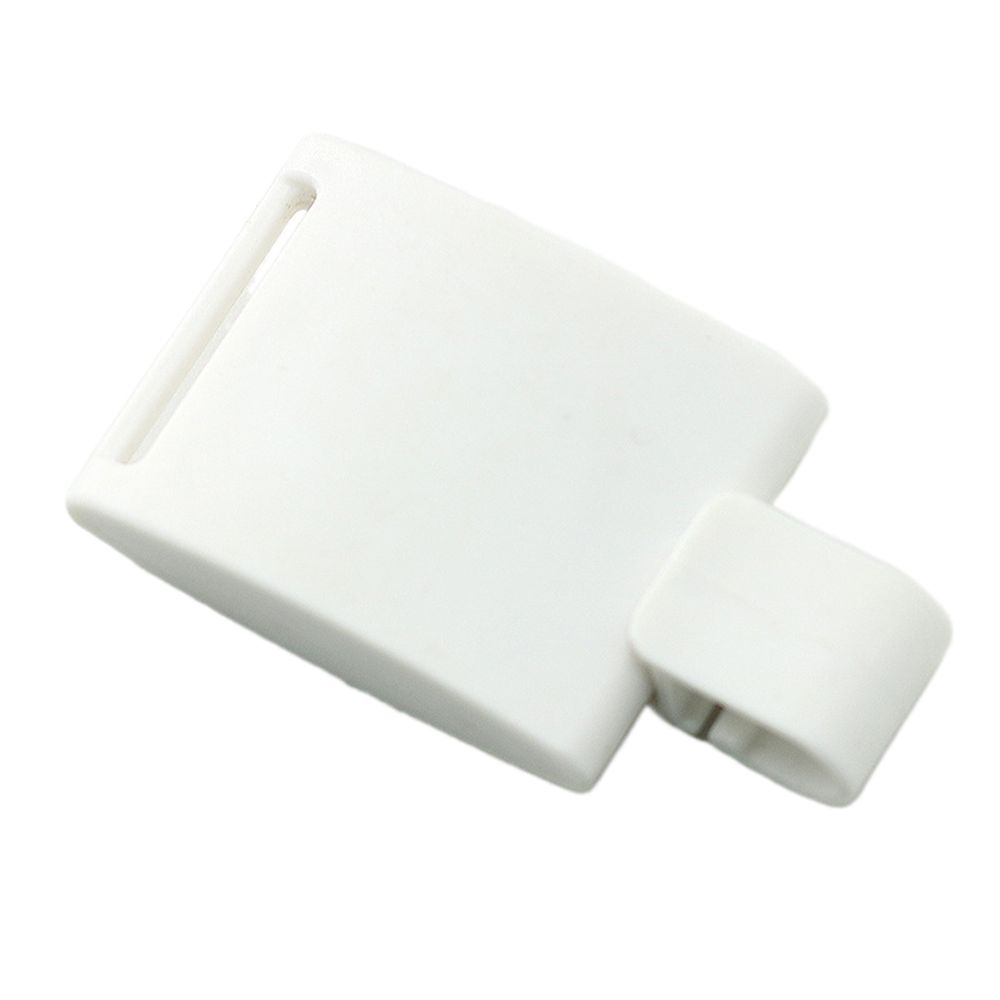 

Black White Retractable Badge Reels Square Flat ID Cards Holder Easy-to-pull Buckle Employees белый