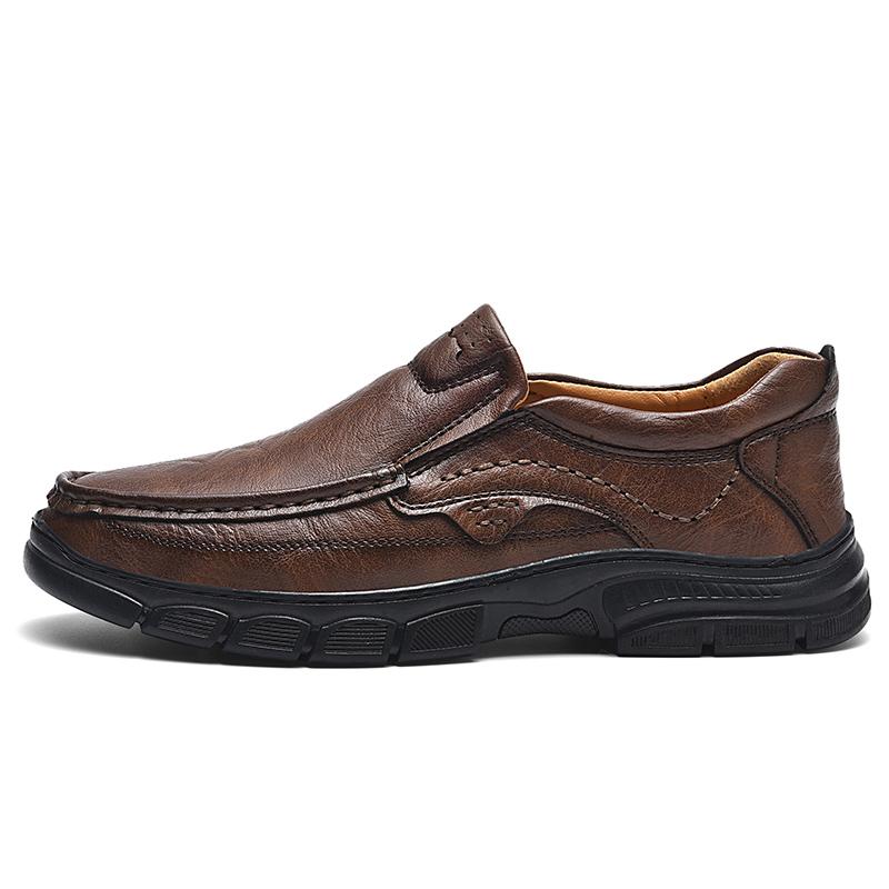 Fashion Classic Slip-On Shoes Genuine Leather Business Casual Shoes for Men Non-Slip Comfortable Footwear 2025 New Men's Penny Loafers