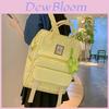 Simple Solid Color Letter Pattern Student Backpack For Daily Use
