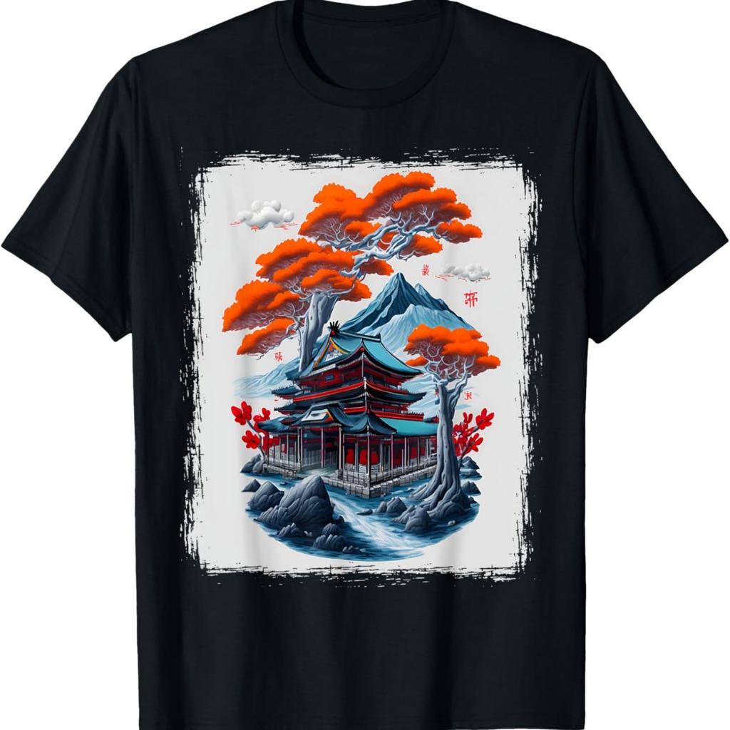 Vintage Art Sakura Tree Cherry Blossom Flower Tee T-Shirt(2)