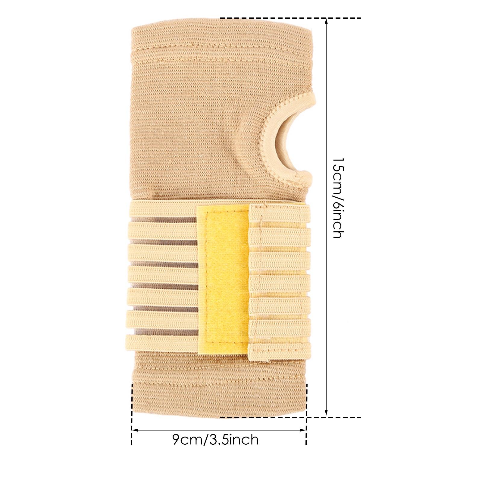 2pcs Wrist Bandage Support Beige Wrist Hand Support Gloves Thumb Hand Wrist Support Strap Glove For Sprains, Injury Or Sports