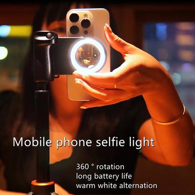 Magnetic Smartphone Camera Shutter Grip Bluetooth Selfie Handle Camera Photo Stabilizer with Fill Light for Iphone Android
