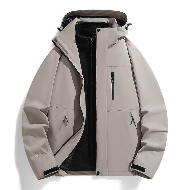 Shock-up Jacket Men and Women Jacket Winter Outdoor Three-in-one Removable Two-piece Set Mountaineering