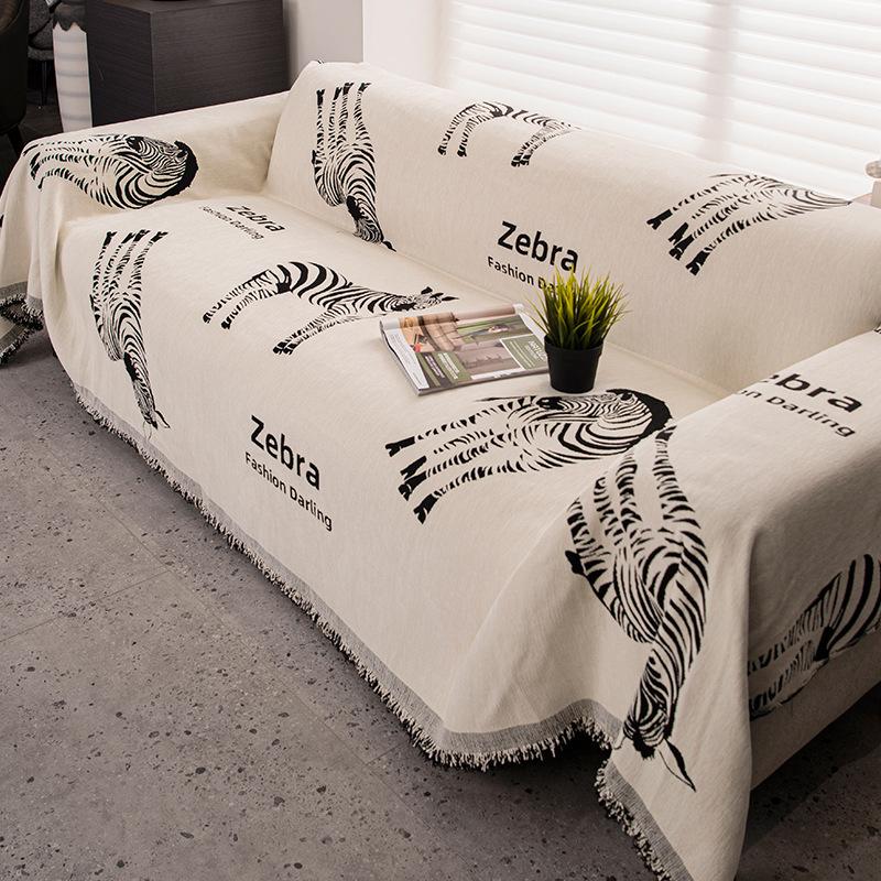 Thickened New Sofa Cover Cloth Full Cover Blanket Four Seasons Anti-cat Scratch American Letter Sofa Dustproof Cover Towel