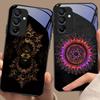 Luminous Black Lotus For Samsung Galaxy A15 5G 54 4G 51 50 24 35 90 71 12 51 53 52S 80 22 34 Black Tempered Glass Phone Case