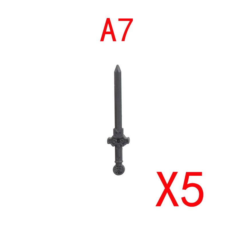 MOC Medieval Building Blocks Military Figures Accessories Soldier Weapons Bow Spear Crossbow Brick Helmet Sword Toy Gift X058