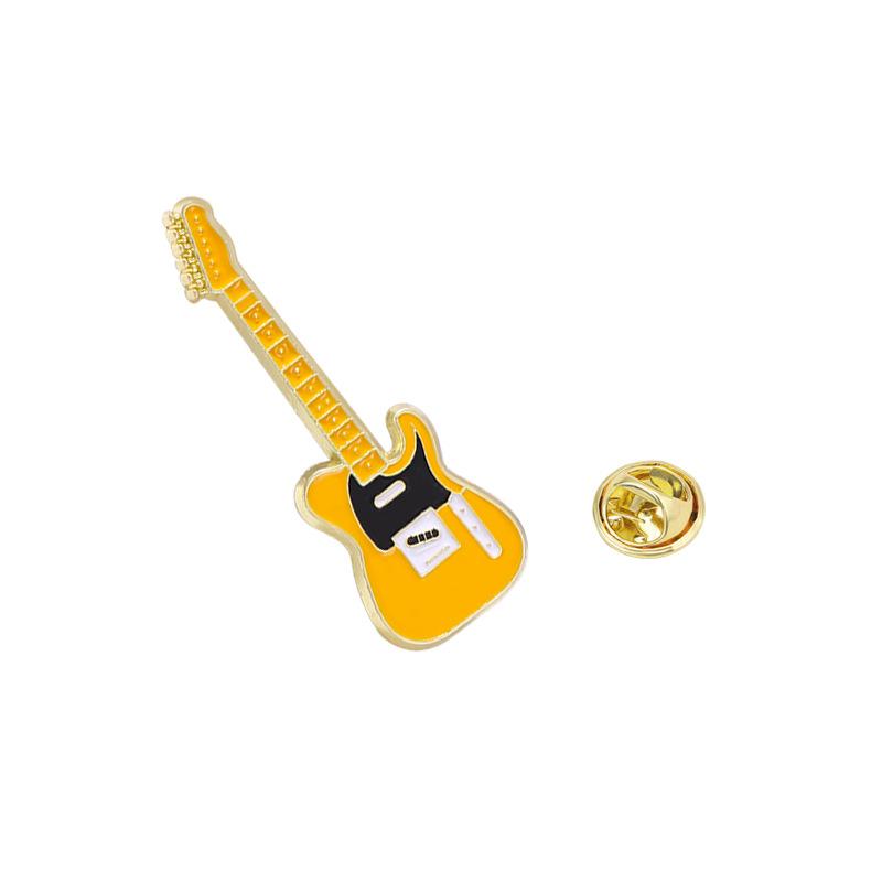 Electric Guitar Brooch Personalized Musical Instrument Violin Pin Student Gift Cartoon Badge Clothing Accessories