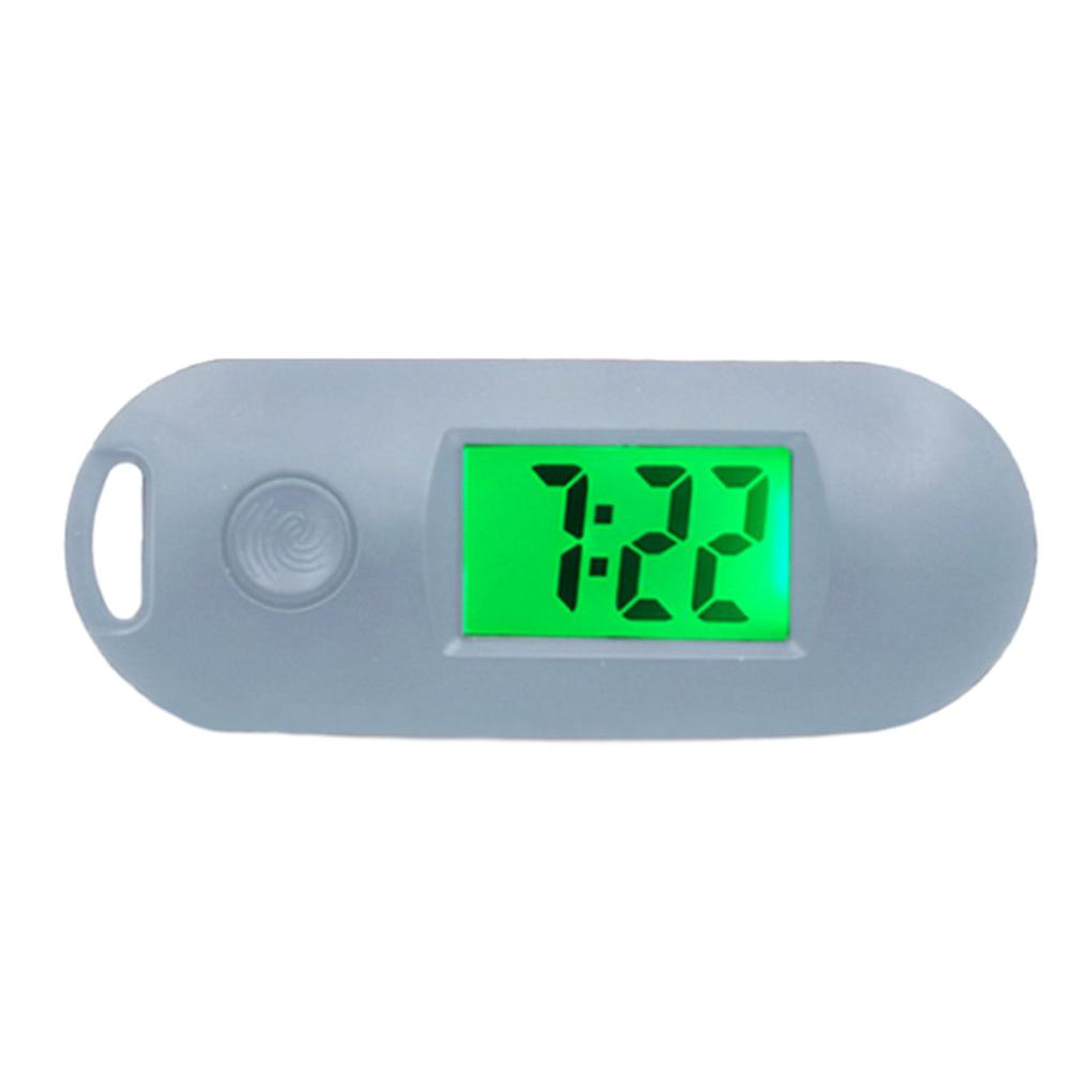 

Multifunctional Keychain Watch Wide Application And Compact Hanging Hole ABS Digital Electronic Pocket Watch, white сірий