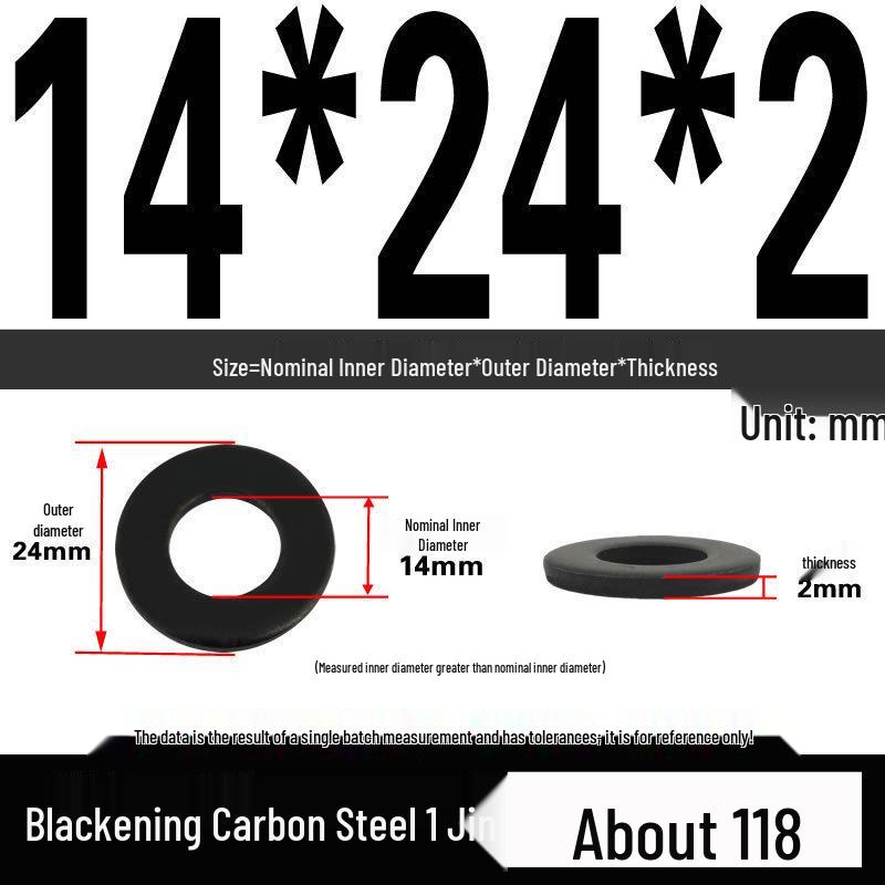 Blackened Thickened Oversized Metal Washer