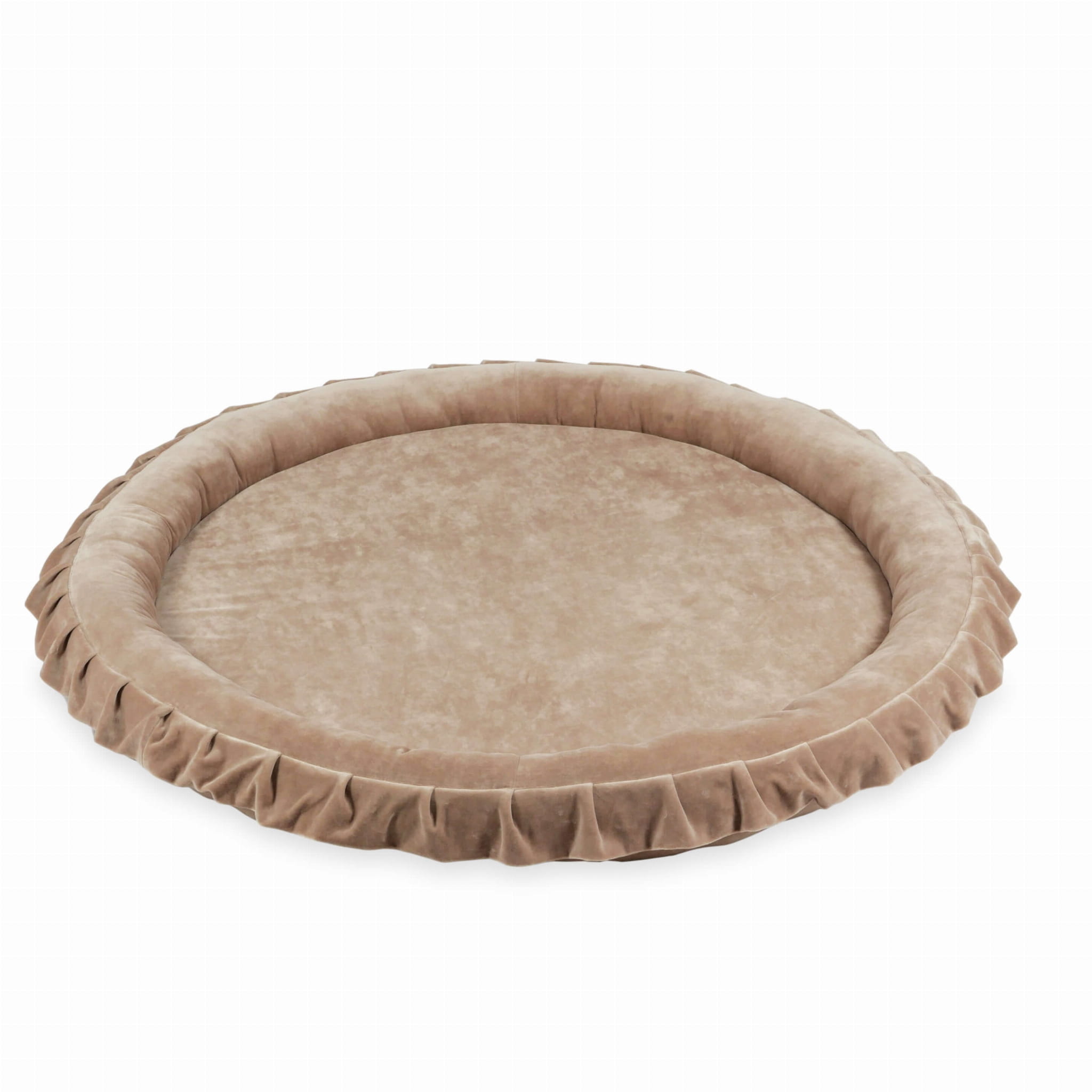Stopcontact Mat 120cm Voor Kind, Fluweelzacht Donker Beige playnest Ø120