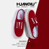 Global new red platform half-drag canvas shoes ZHQ-XA398 women's shoes one-pedal lazy casual board shoes women