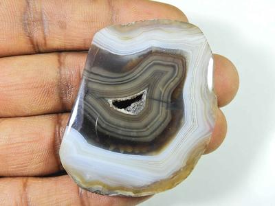 114Cts. Dyed Black Druzy Agate Fancy Crystal Cabochon Loose Gemstone 41X58MM SK-2239