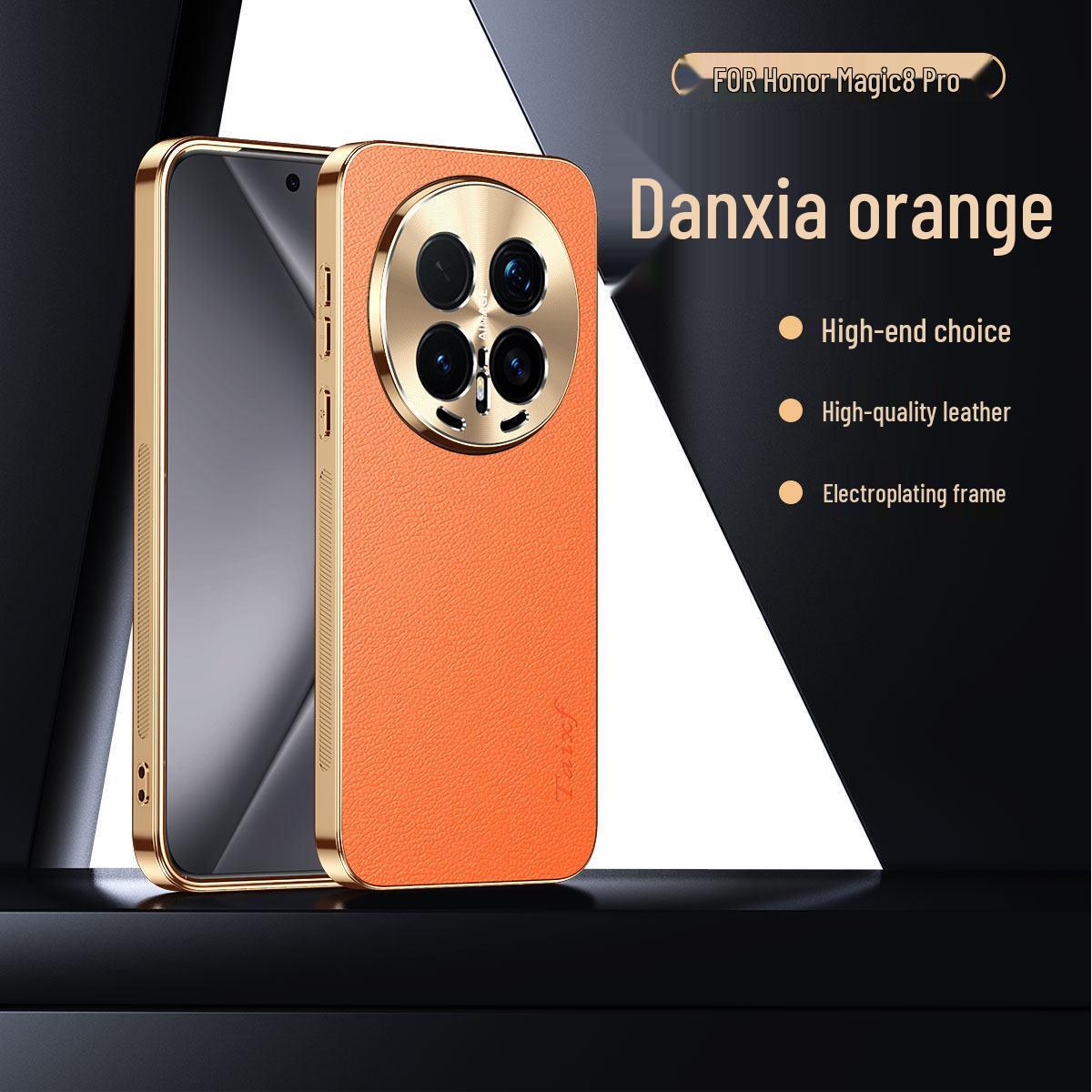 

Honor Magic 8/7 Pro Electroplated Lychee Leather Anti-drop Phone Case for Men Honor Magic 7 Pro