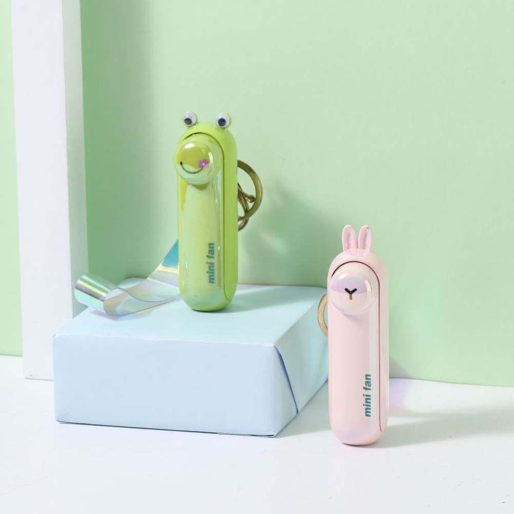 USB Charge Mini Folding Fan Lightweight Handheld Fan Portable Keychain Fan  Camping