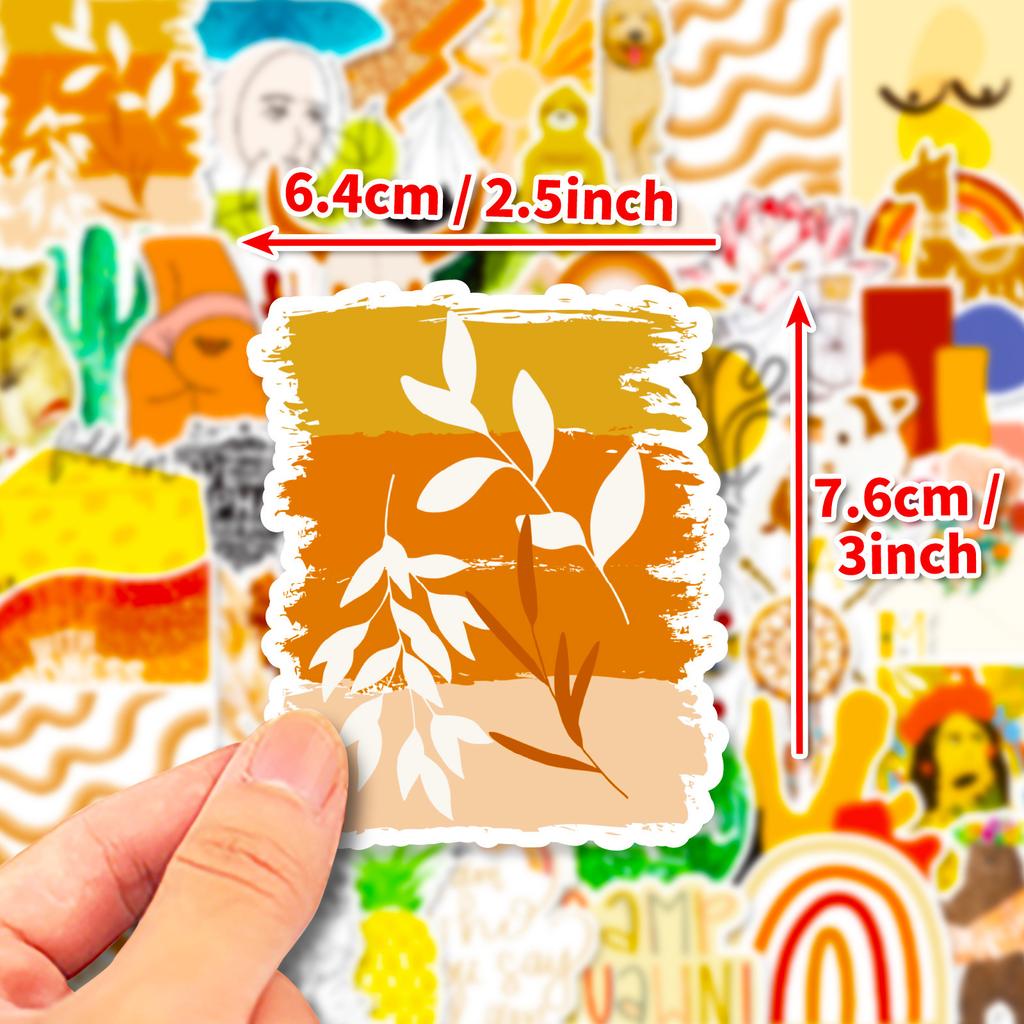 Clearance T01040620 50 Boho Stickers, Bohemian Decadent Cultural People Stickers Hand Account