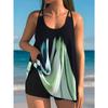 Women's Swimwear Tankini 2 Piece Swimsuit  Abstract Pattern Print Vacation Bathing Suits