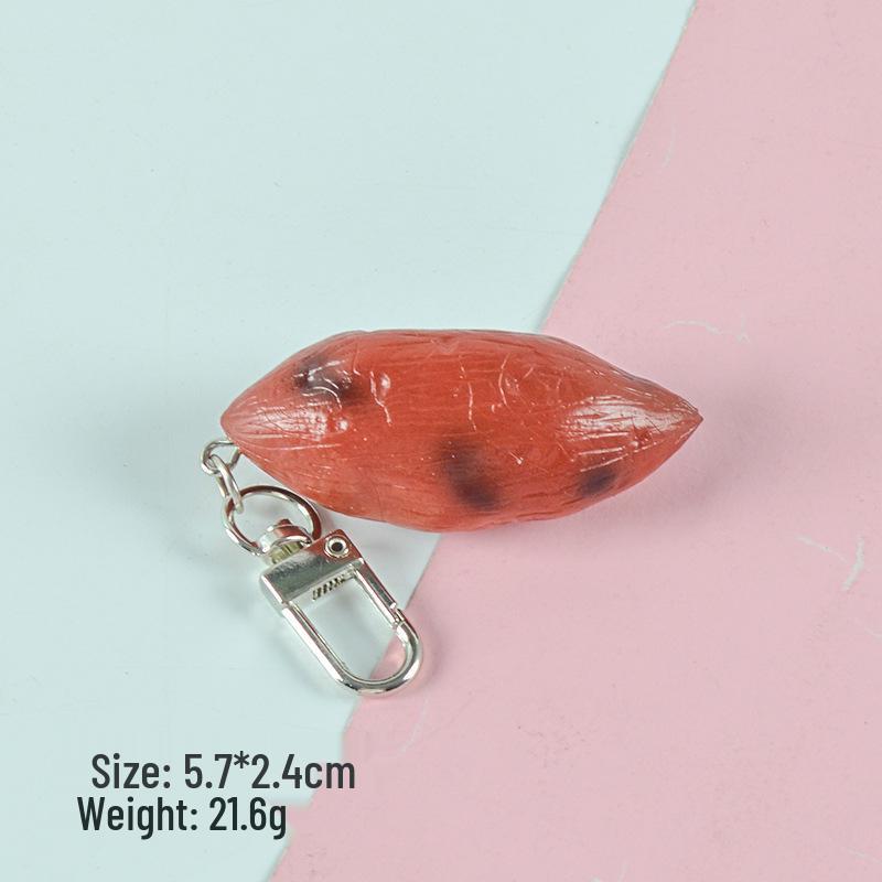 Vegetable Keychain Set: Chili, Broccoli, Garlic Food Pendants - Unique Bag Accessories