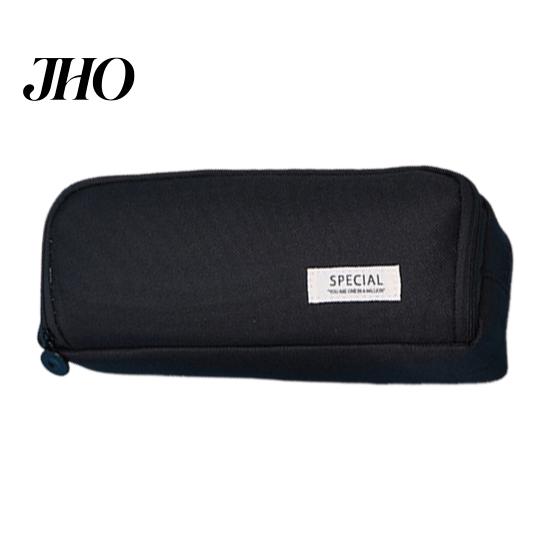 Astuccio per Matite in Tela Grande Custodia per Trucco con Tasche con Cerniera Pochette Scomparti Multipli Organizer Leggero Anelli Elastici Portapenne