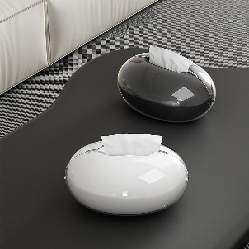 Desktop oval Tissue Box Home Office bathroom Organizer Premium Workstation Paper Dispenser Living Room Decor Tissue Case