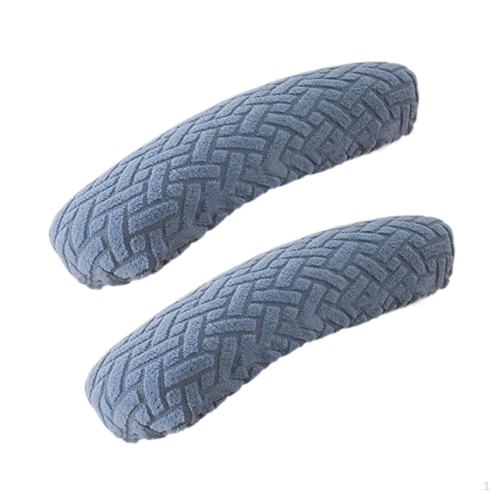 

1 пара чехлов на подлокотники для офисных кресел, подушки для поддержки локтей, использование на столе светло-синий