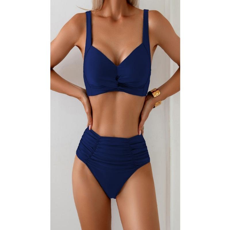 Women High Waist Two Piece Bikini Set Swimwear