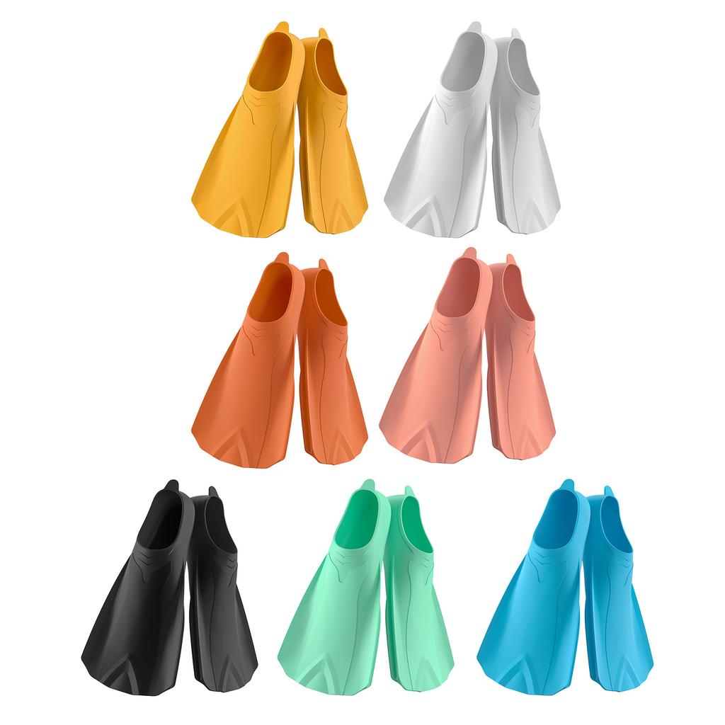 Swim Training Fins Travel Size Flippers Professional Swimming Fins Comfortable Silicone Short Flippers for Women Man