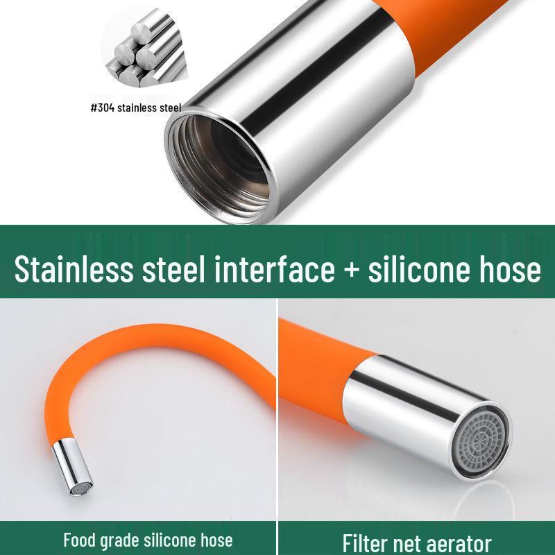 Stainless Steel Universal Faucet Extender - Splash-Proof Bathroom Sink Attachment