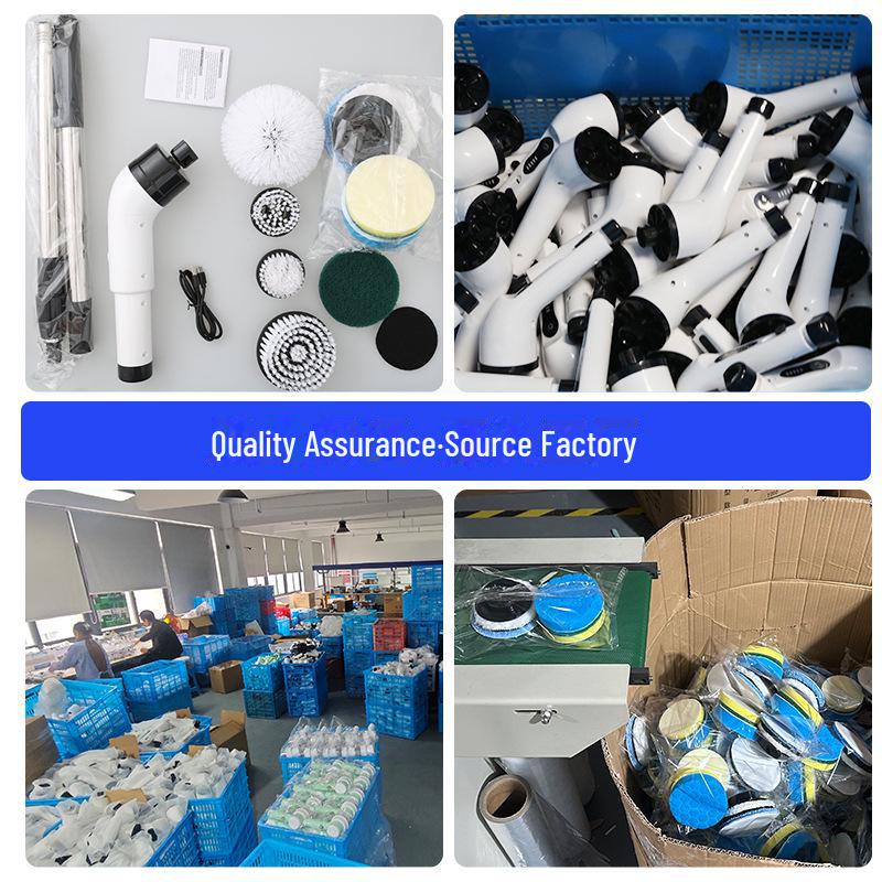 Expandable Long-Handle Electric Cleaning Brush for Kitchen, Bathroom, and Toilet