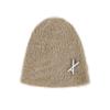 VARZAR VA Brooch Soft Angora Beanie Camel