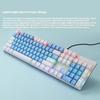 Y-FRUITFUL K135 104-Key RGB Mechanical Keyboard Gaming Office Waterproof Keyboard Blue Switches